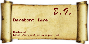 Darabont Imre névjegykártya